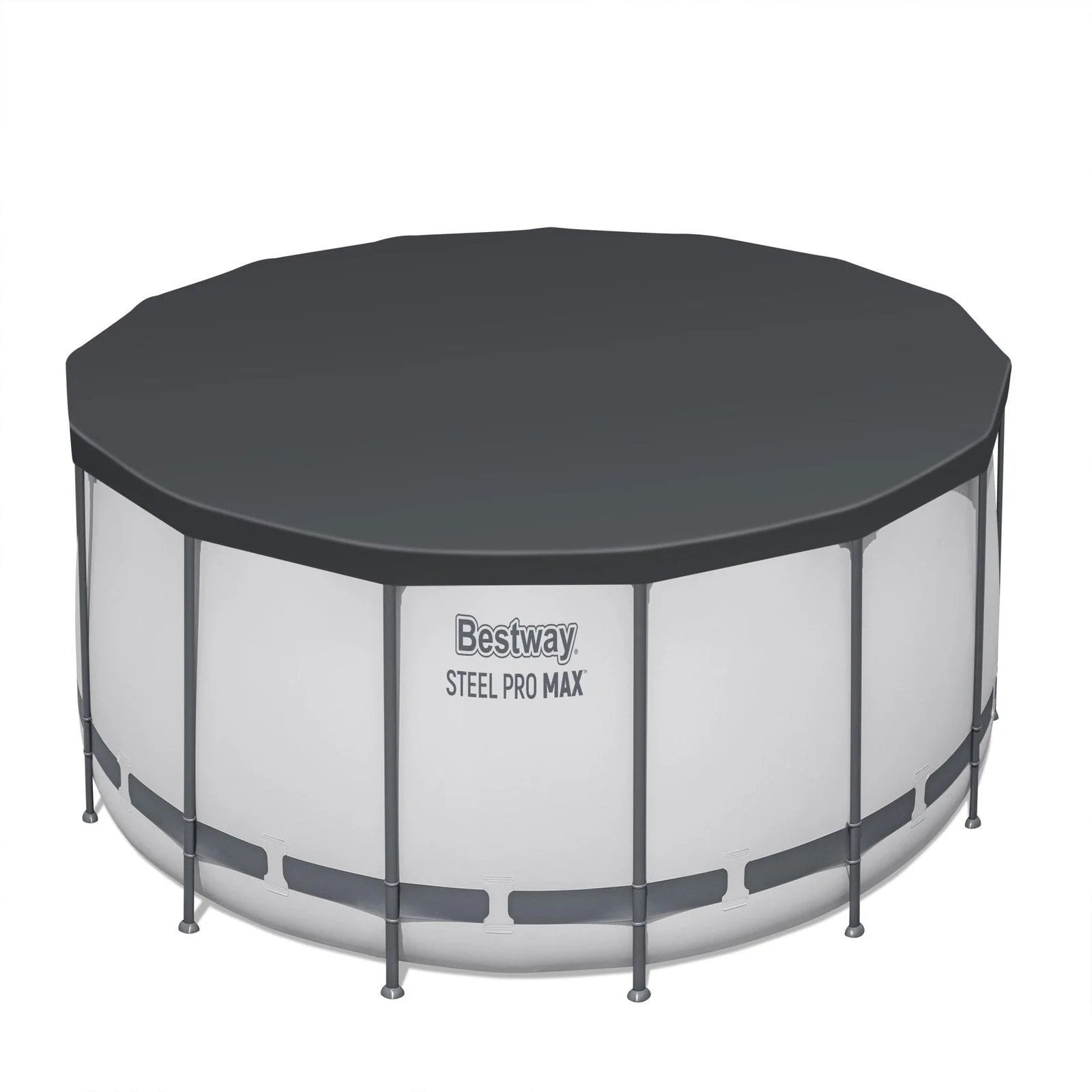 Bestway Steel Pro MAX 10 Foot x 30 Inch Round Metal Frame Above Ground Outdoor Backyard Swimming Pool Set with 330 GPH Filter Pump - Image 4