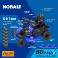 Kobalt Crossover Electric Lawns Tractors KT 5680-06 - Image 2