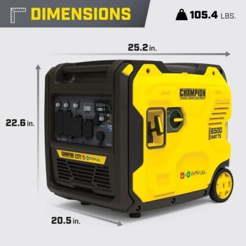 Champion Power Equipment 6500W Dual Fuel Port Inverter Generator 201532