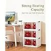OlarHike 144QT Lockable Storage Bins with Lids – Folding Storage Cabinet with Doors and Wheels, Collapsible Plastic Box for Closets, Office, Stackable Organizer and Containers, Gifts, 3 Pack Cubes - Image 5