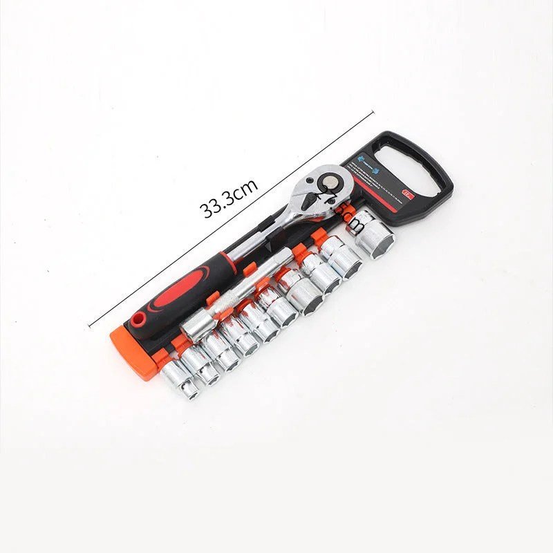 12-Piece Ratchet Socket Wrench Set – Alloy Steel Repair Tool Kit - Image 6