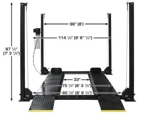 Atlas Apex 8 8,000 lb 4-Post Lift Car