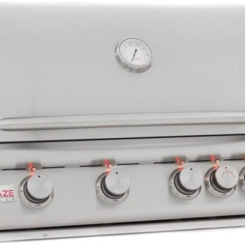 Blaze 32 Inch 4-Burner LTE Gas Grill with Rear Burner and Built-in Lighting System