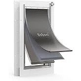 Baboni Pet Door for Wall,3-Flap,Steel Frame and Telescoping Tunnel, Aluminum Lock, Double Flap Dog Door and Cat Door, Strong and Durable (Pets Up to 100 Lb) -Large