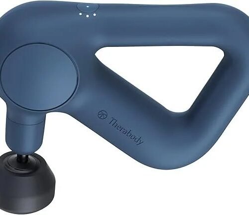 TheraGun Therabody Relief Handheld Percussion Massage Gun – Easy-to-Use, Comfortable & Light Personal Massager for Every Day Pain Relief Massage Therapy in Neck, Back, Leg, Shoulder and Body (Navy)