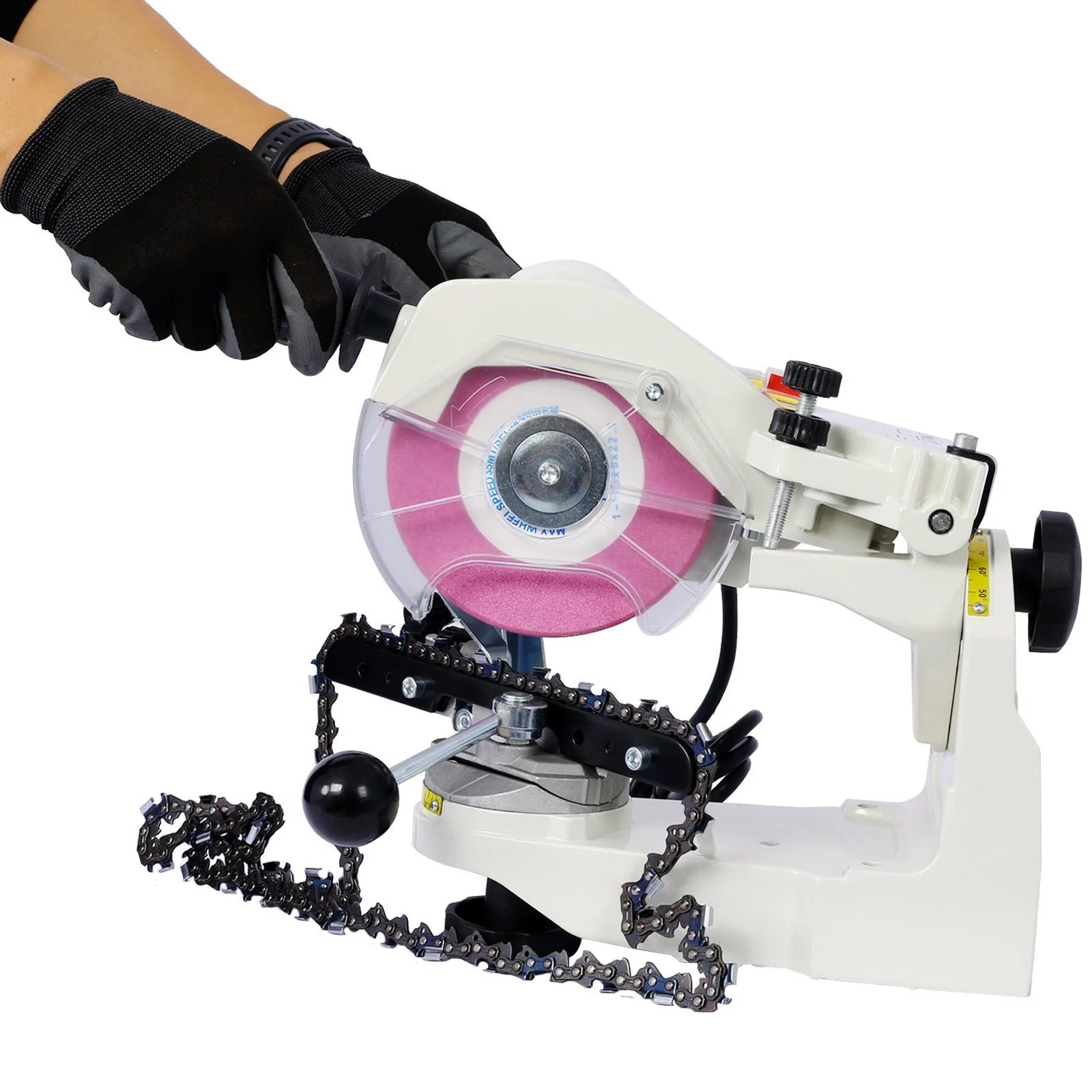 Chainsaw Sharpener Professional Multi-Angle Adjustable Chain Grinder 120V Bench Grinder - Image 4