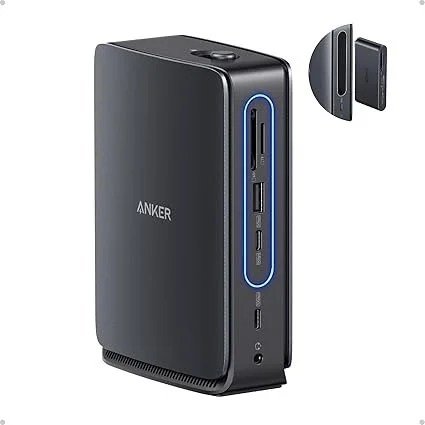 Anker Nano Laptop Docking Station with Detachable Hub, 13-in-1 USB-C Triple Display Docking with 2 HDMI+1 DP, 10 Gbps USB-C, 3 USB-A, Audio, SD/TF, Ethernet, 100W Max PD for Dell, Lenovo, HP, and More