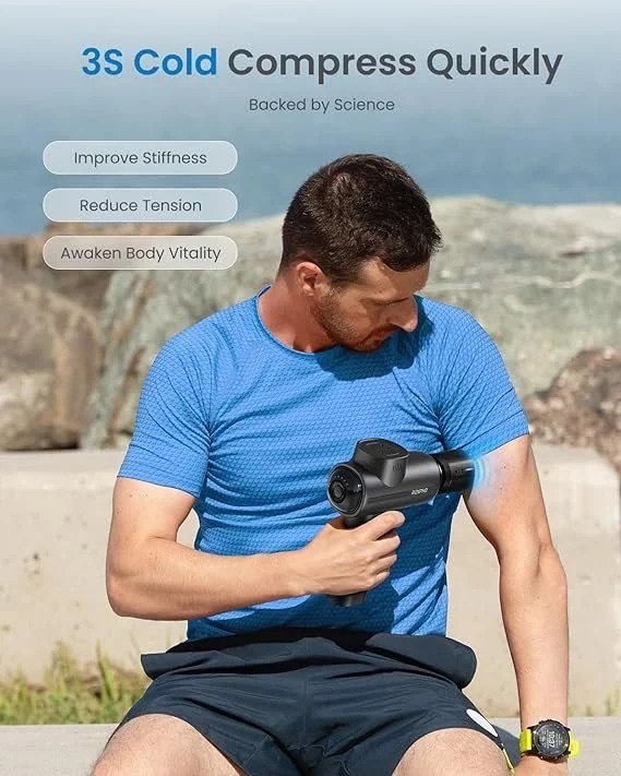 RENPHO Active Thermacool Massage Gun Deep Tissue with Heat and Cold, Mothers Day Gifts, FSA Eligible, Back Massager for Muscle Relief, HSA, Percussion Body Masajeador for Men Women Athletes, Portable - Image 5