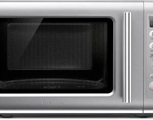 Breville BMO650SIL Compact Wave Soft Close Countertop Microwave Oven, Silver