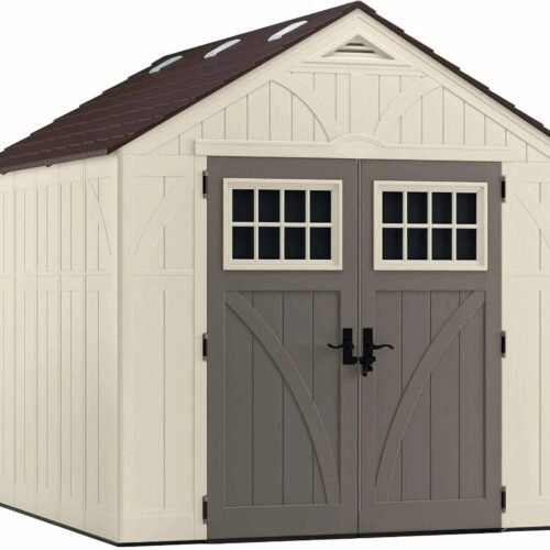 Suncast BMS8100 8 ft. x 10 ft. Tremont Resin Outdoor Storage Shed with Skylights