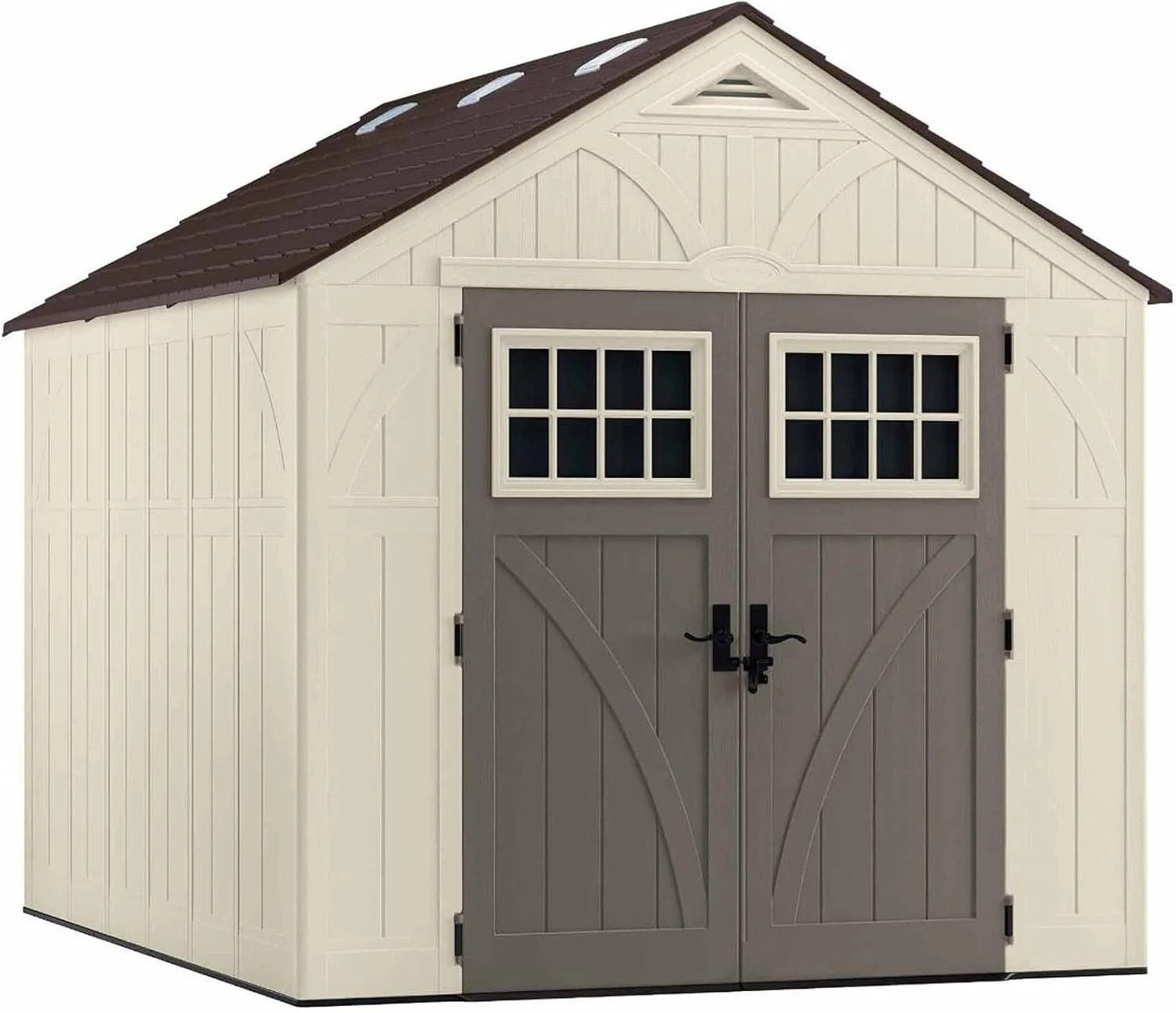 Suncast BMS8100 8 ft. x 10 ft. Tremont Resin Outdoor Storage Shed with Skylights
