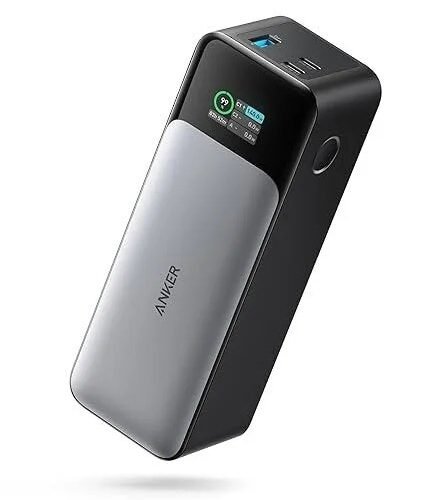 Anker 737 Power Bank, 140W Max 3-Port Laptop Portable Charger, 24,000mAh, Smart Display, Compatible with iPhone 16 / 15 / 14 Series, Vision Pro, Samsung, MacBook, and More
