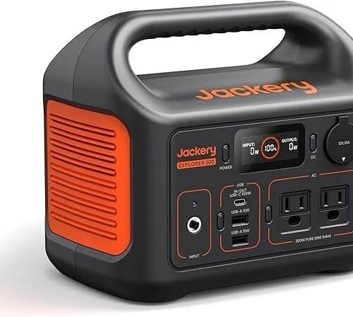 Jackery Portable Power Station Explorer 300, 292Wh Backup LiFePO4 Battery, Solar Generator for Outdoors Camping Travel Hunting Blackout (Solar Panel Optional)