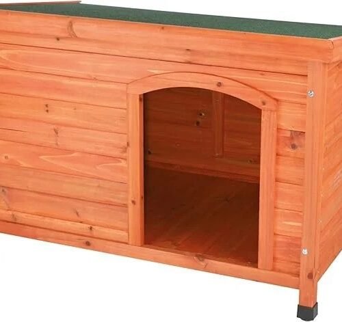 TRIXIE Pet Products Dog Club House, Large,Glazed Pine,40.75×26.75×28.25 Inch (Pack of 1),39552