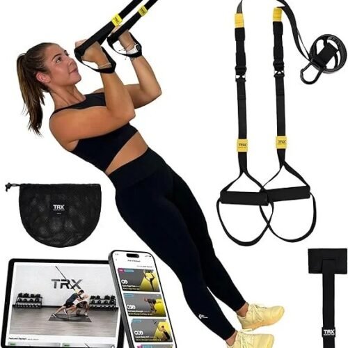 TRX GO Suspension Trainer, At Home, Portable Gym Workout, For Strength Training, Full Body Exercise Equipment