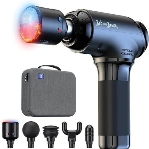 BOB AND BRAD T2 Pro Massage Gun with Heat and Cold, Deep Tissue Percussion Massager Gun for Pain Relief, Muscle Massager, HSA Electric Back Massagers for Professional Athletes FSA Eligible