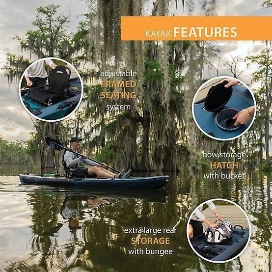 Aurora Fusion Lifetime Manta 10 ft. Sit-On-Top Angler Kayak - Image 4