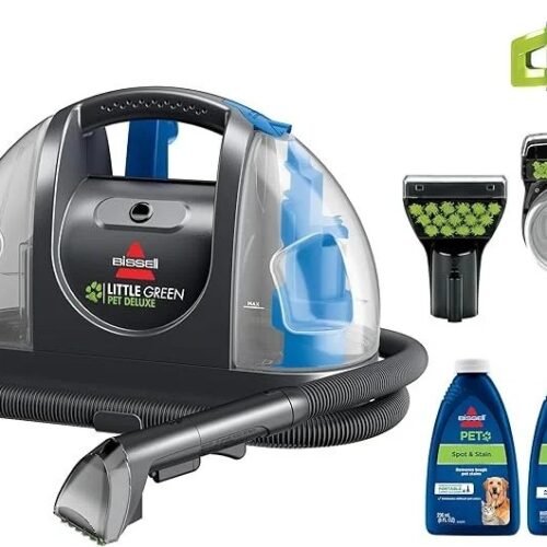 Bissell Little Green Pet Deluxe Portable Carpet Cleaner and Car/Auto Detailer, 3353, Gray/Blue