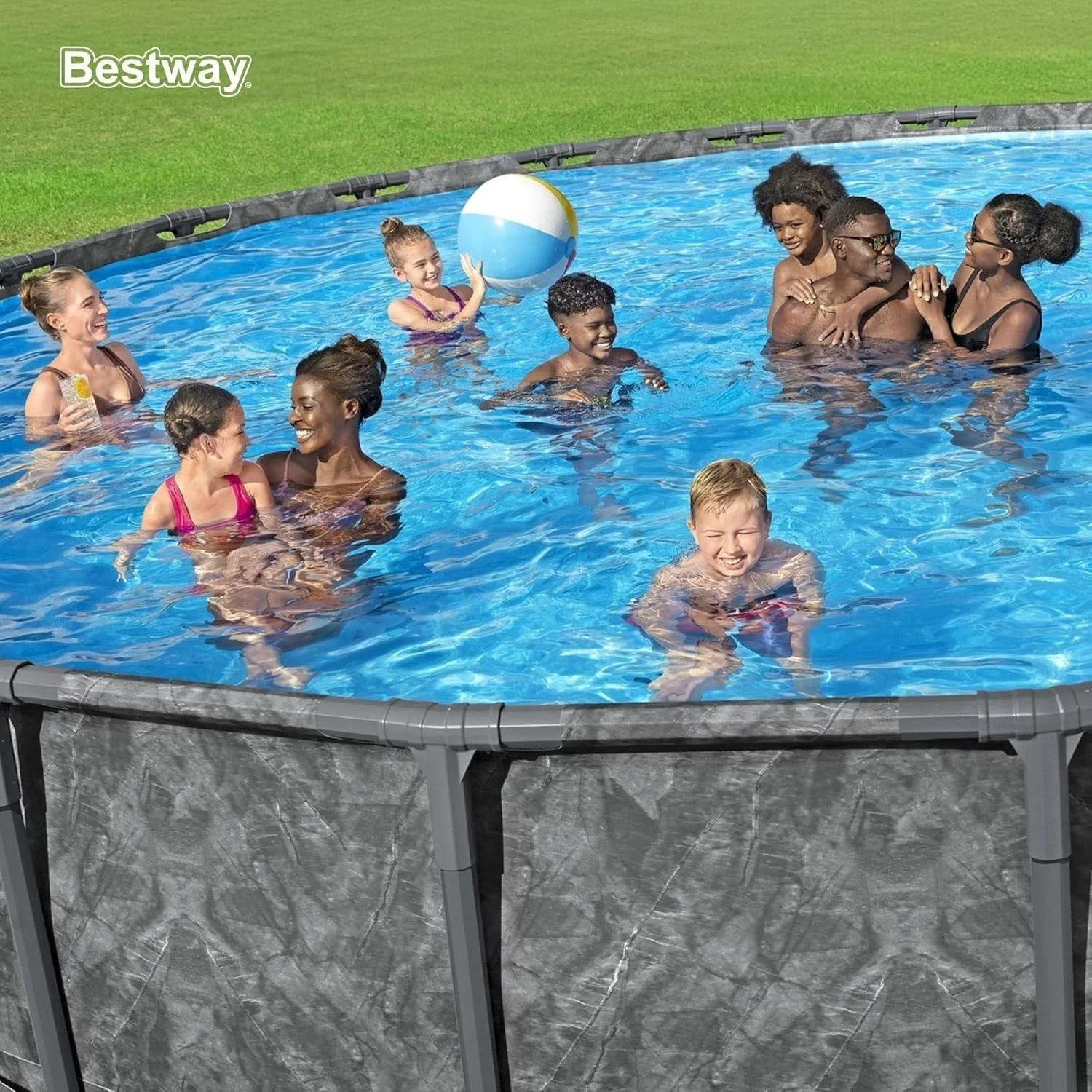 Bestway APX 365 18'x52" Round Above Ground Swimming Pool Set with Pump & Ladder - Image 2