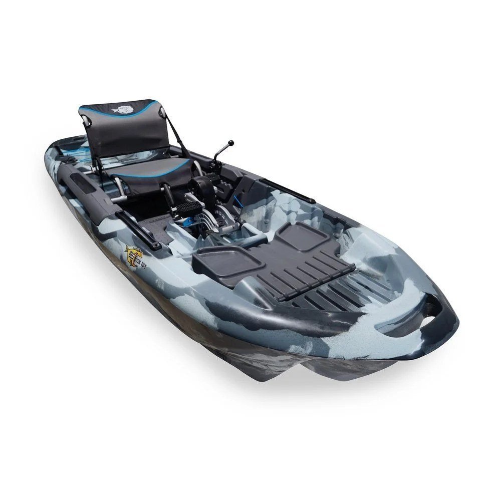 3 Waters Big Fish 108' Length Urban Camo Pro Fish Pedal Drive Cathedral Hull - Image 2