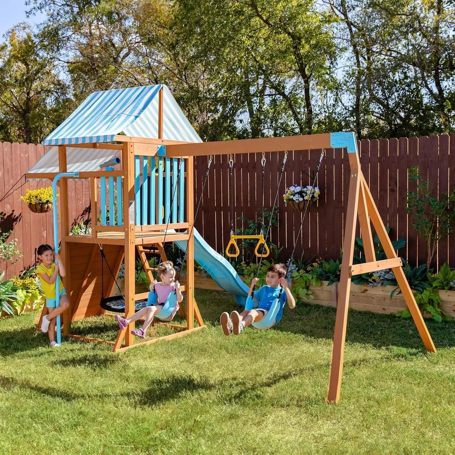 Teamson Kids Laguna Swing Set Playset - Image 11