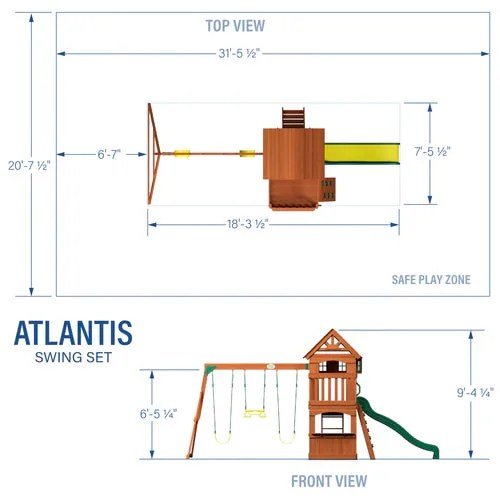 Backyard Discovery Atlantis Wooden Swing Set - Image 6