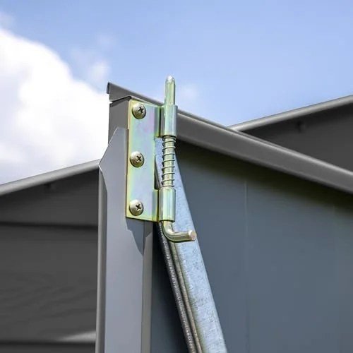Arrow Select 10' x 12' Outdoor Lockable Steel Storage Shed Building, Charcoal - Image 4