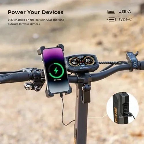 Ausom L2 Max 2000W Dual Motor Electric Scooter for Adults, 56 Miles Max Range Folding Off Road E Scooter, 31 Mph Top Speed,48V 20.8Ah Batterys, E-ABS and Dual Disc Brakes, All-Round Lightings System - Image 5