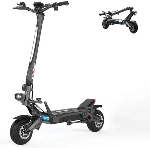 NANROBOT Electric Scooter Adults 50mph Dual Motor Electric Scooter with Suspension 80Miles Range Fast Sports Escooters Folding 10" Off Road Tires 330LBS Max Loads Complies with UL2272 Certification