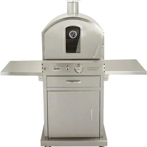 Summerset 'The Oven' Outdoor Freestanding Large Capacity Gas Ovens with Pizza Stones, Smoker Box and Mobile Cart, 304 Stainless Steel Construction, Natural Gas