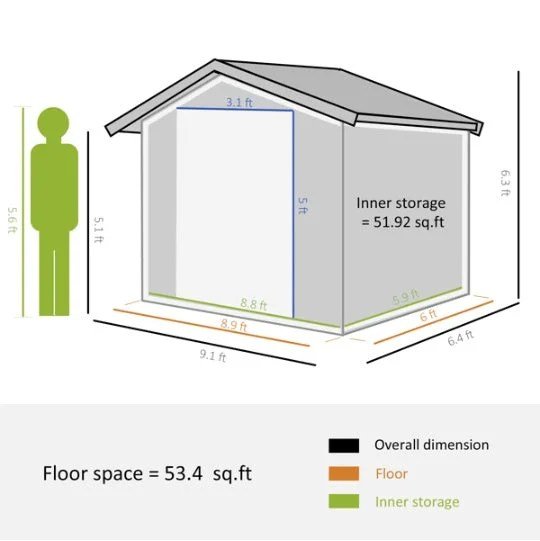 Outdoor Garden Storage Shed Tool House - Image 6