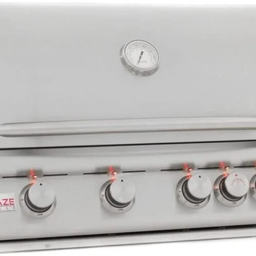 Blaze 32 Inch 4-Burner LTE Gas Grills with Rear Burner and Built-in Lighting System