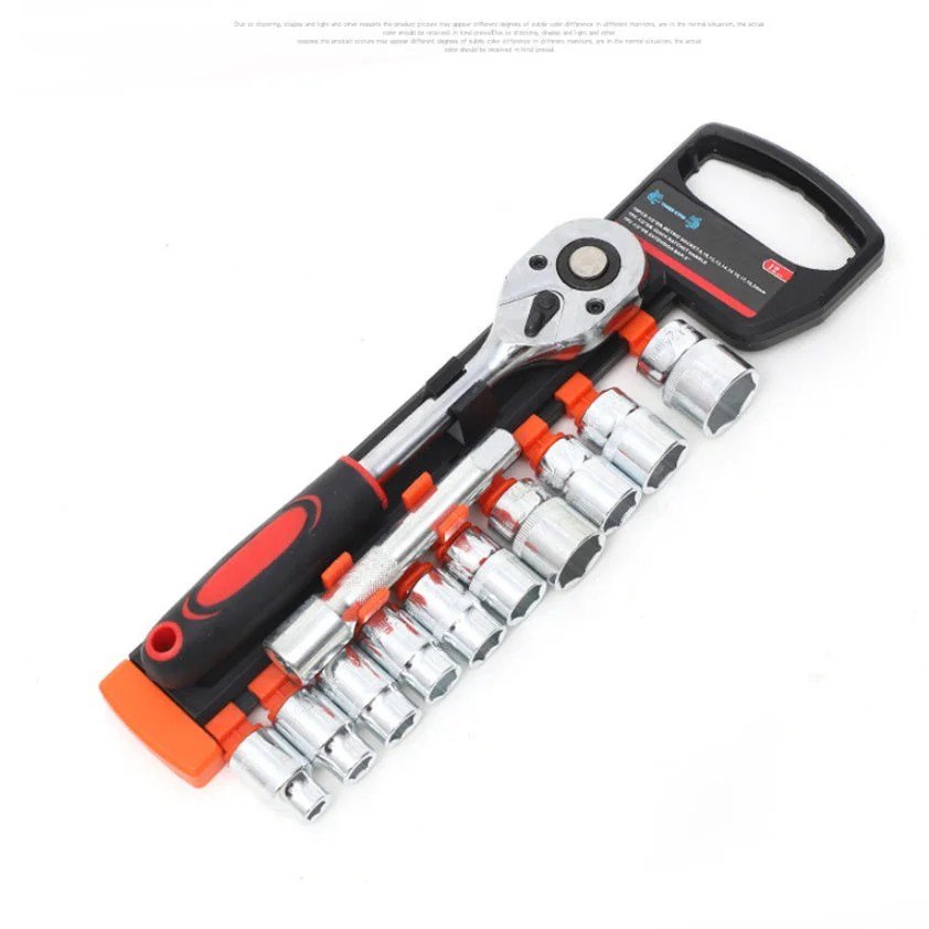 12-Piece Ratchet Socket Wrench Set – Alloy Steel Repair Tool Kit
