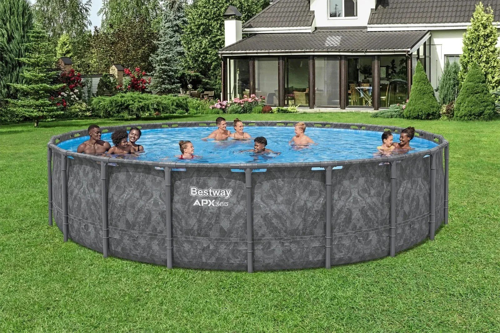 Bestway APX 365 22'x52" Round Above Ground Swimming Pool Set with Pump and Ladder - Image 6