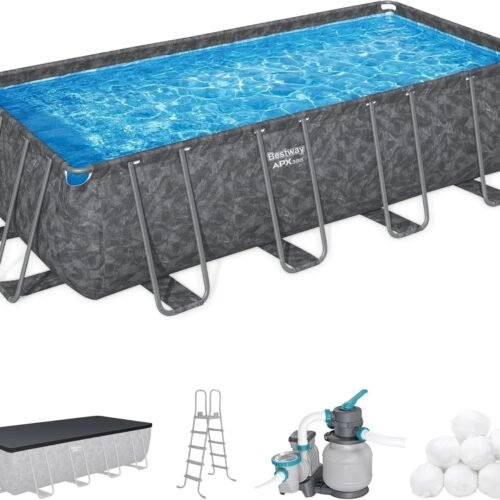 Bestway APX 365 18' x 9' x 52" Rectangular Above Ground Swimming Pools