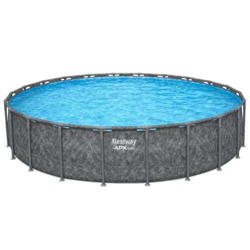 Bestway APX 365 22'x52" Round Above Ground Swimming Pool Set with Pump and Ladders