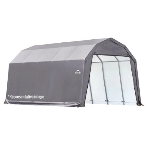ShelterCoat Custom Round Wind and Snow Rated Shelter, 12 ft. x 20 ft. x 8 ft. Standard PE 9 oz. Grays