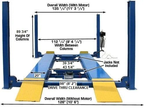 Atlas 412 12,000 lbs Commercial 4 Post Lift - Image 11