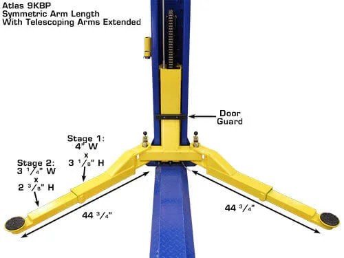 Atlas 9,000 lbs 2 Post Baseplate Lift - Image 6