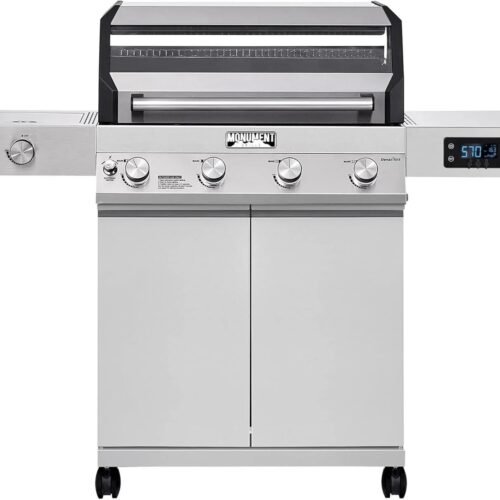 Monument Grills Eminence 405 |Tech Stainless Propane Gas Grills Eminence 405 & Cast Iron Cooking Plate