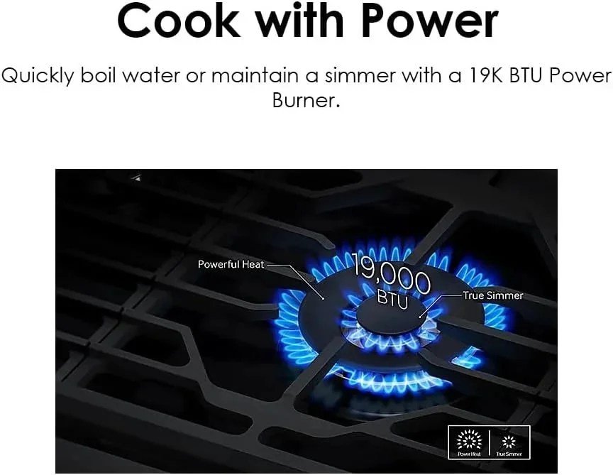 Samsung 36" Gas Cooktops NA36N6555TS - Image 3
