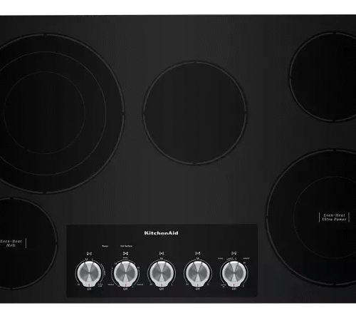 KitchenAid 36" Electric Cooktops with 5 Elements and Knob Controls